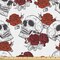 Ambesonne Skull Fabric by The Yard, Retro Gothic Dead Head Skeleton with Roses Halloween Theme Spooky Trippy Romantic, Decorative Fabric for Upholstery and Home Accents, 1 Yard, Grey